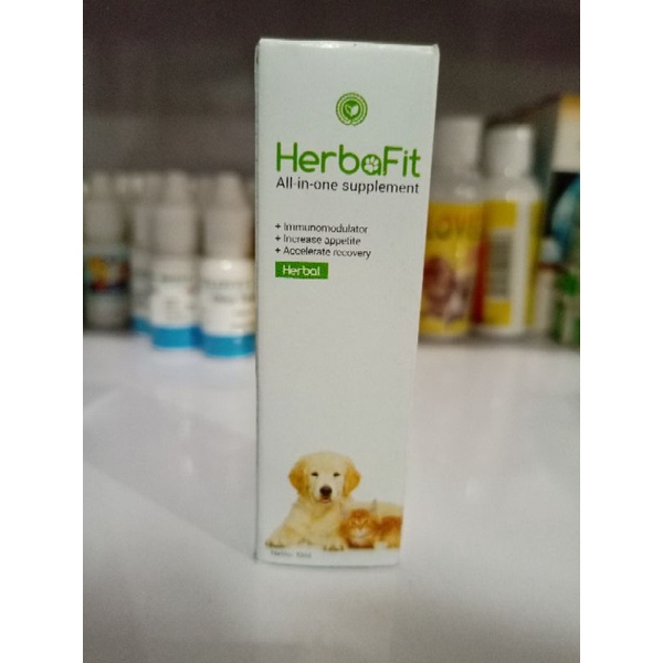 Vitamin kucing anjing suplemen Herbafit 10ml vitamin tetes cair