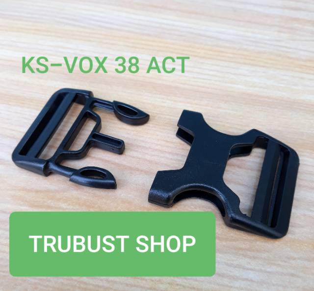 Kunci sodok tas slot buckle acetal ukuran 3.8cm jual ecer per 1pc