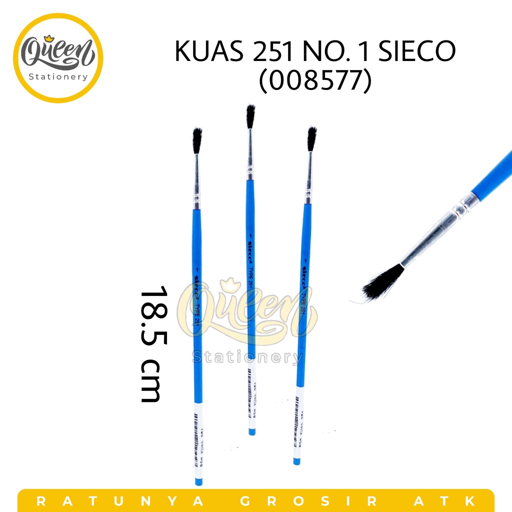 

1 PCS KUAS 251 NO 1 SIECO / KUAS LUKIS / ALAT MELUKIS / PAINT BRUSH (008577)