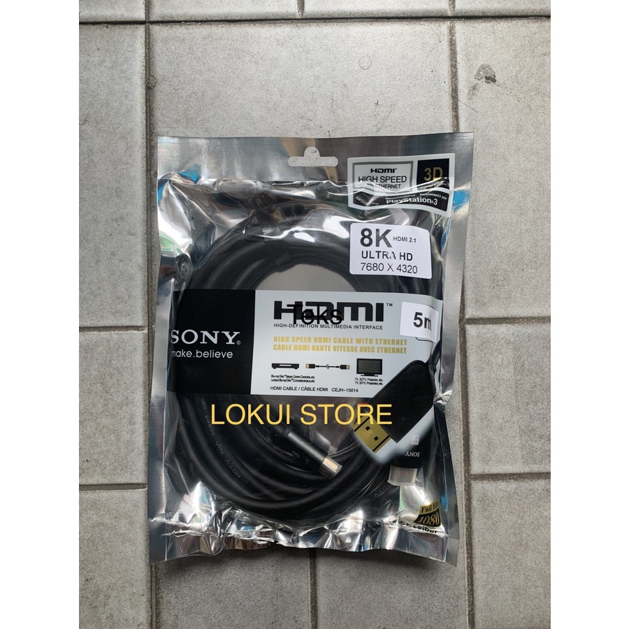 KABEL HDMI SONY 5METER SUPPORT 8K V2.1 ULTRA HD / HDMI SONY V2.1 5M 8K