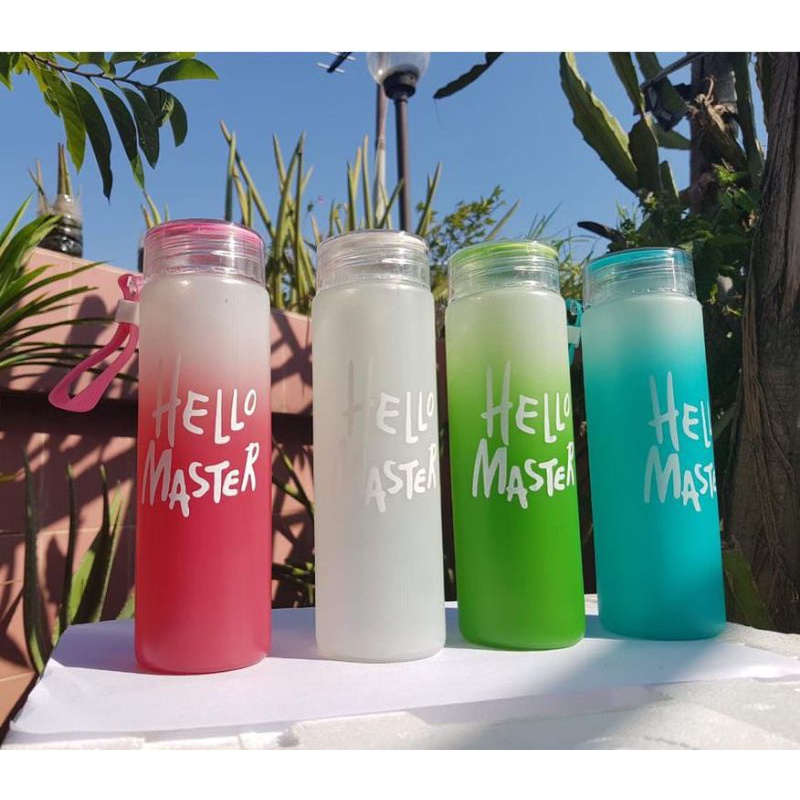 botol minum kaca hello master