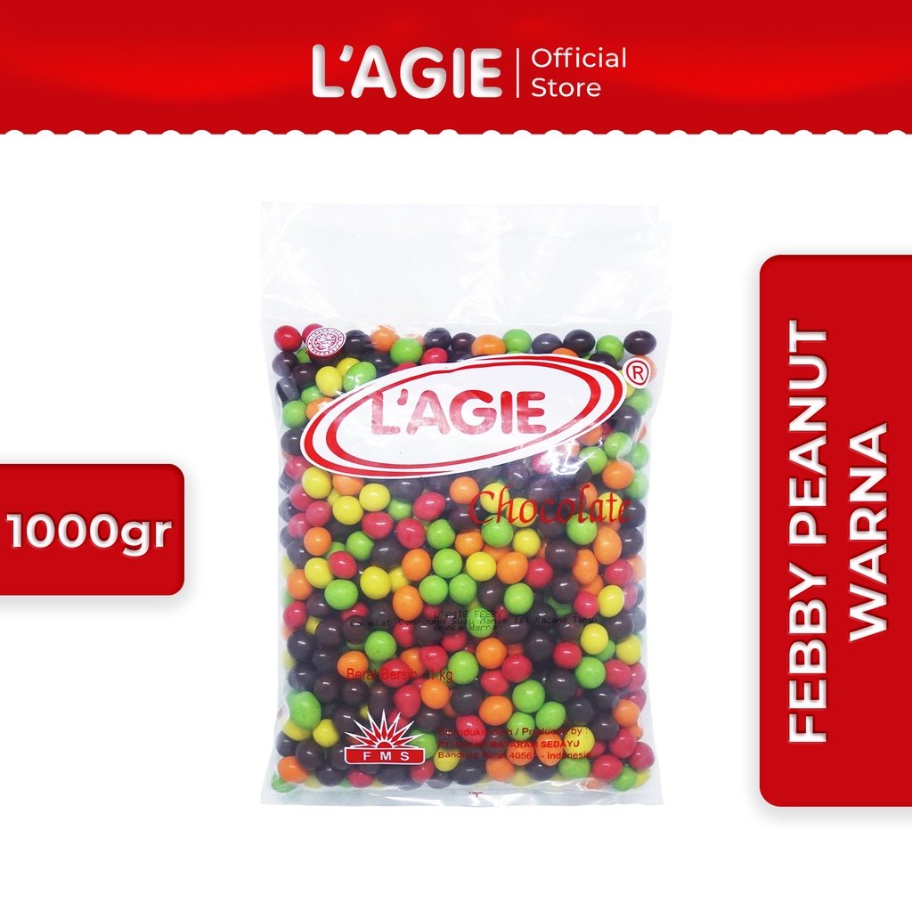 

1Kg Chacha Lagie Coklat Kiloan Kacang Tanah Febby Peanut Warna COD