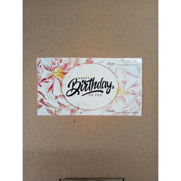 

sticker hampers happy birthday bunga 20 pcs