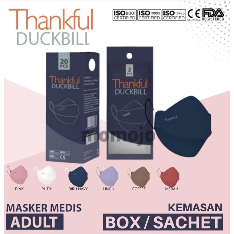 MASKER THANKFUL DUCKBILL 4D 4 PLY EARLOOP