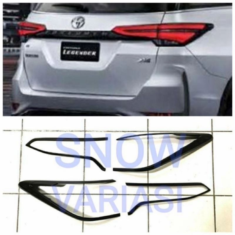 Garnish lampu belakang all new fortuner 2021 facelift hitam tail lamp