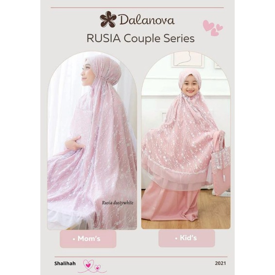 Mukena Couple Ibu Anak Mukena Rusia Dalanova Tulle Brokat Mewah Mahar Pernikahan Hantaran Lamaran