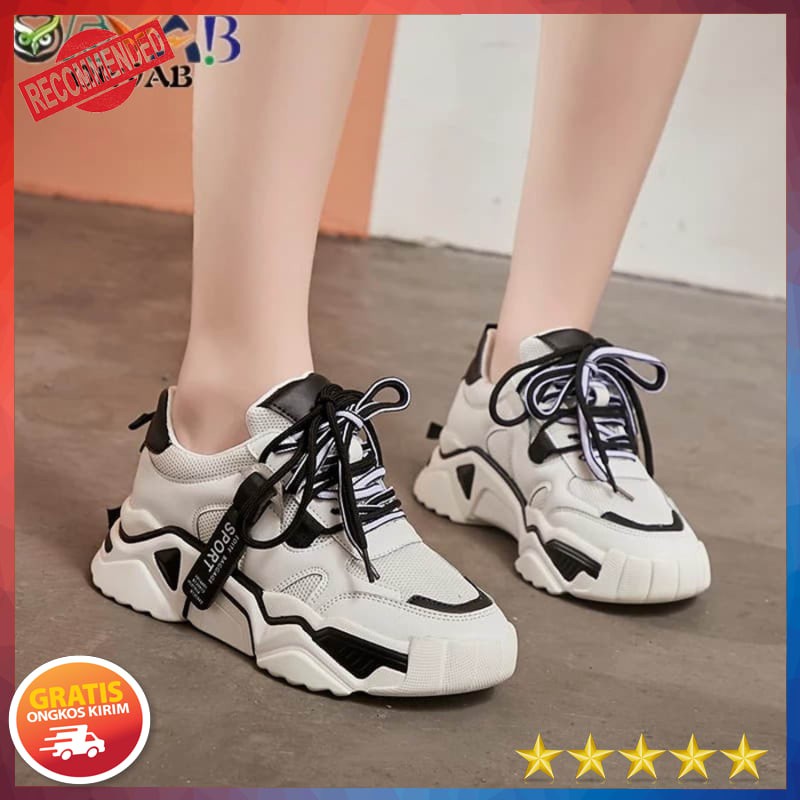 Sepatu Sneakers Wanita Sport Shoes Sepatu Kets Sepatu Sneakers SPORT DP05 - Hitam 37