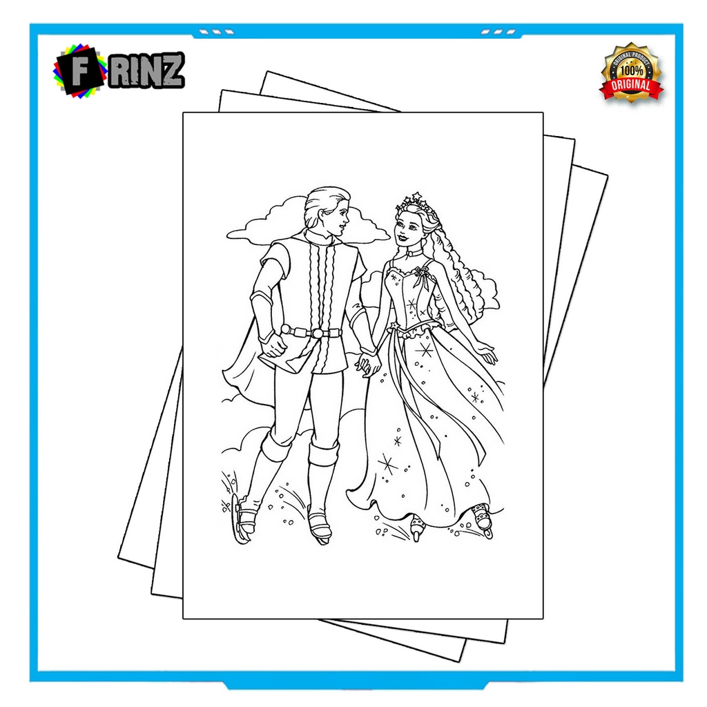 Gambar Sketsa Mewarnai ~ 01 . Barbie Part 1 / Seketsa Lukis / Drawing Sketch / Menggambar-09