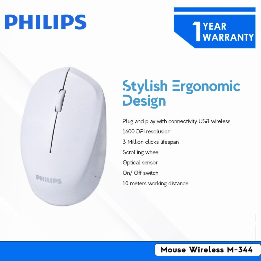 Philips M344 Mouse Wireless M-344