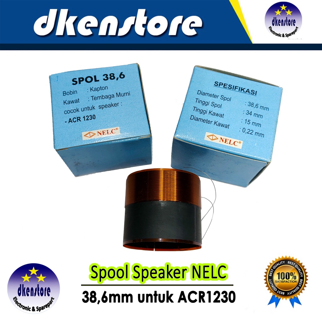 Spool speaker Nelc 38.6mm Spul spiker acr 1230 38,6mm