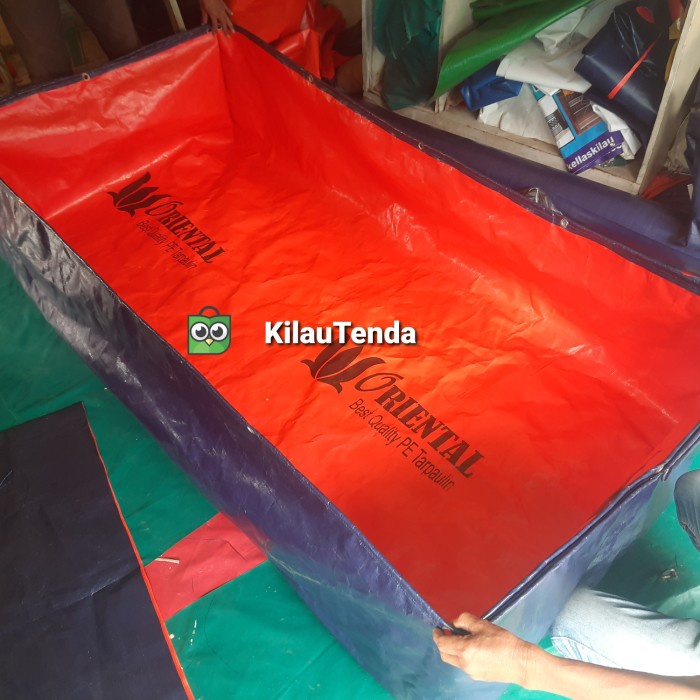 Terpal Kolam Ikan 3x2x1m | Kolam Terpal 3x2x1 Terpal A12 Korea