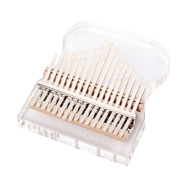 Piano Jari Kalimba 17 Kunci Bahan Akrilik Transparan Dengan Huruf Note