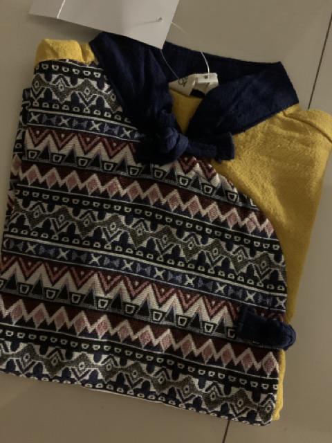 Ken Qipao Blouse - Mustard Lewis Emma Atasan Lengan Pendek Anak Cowo Batik Tenun