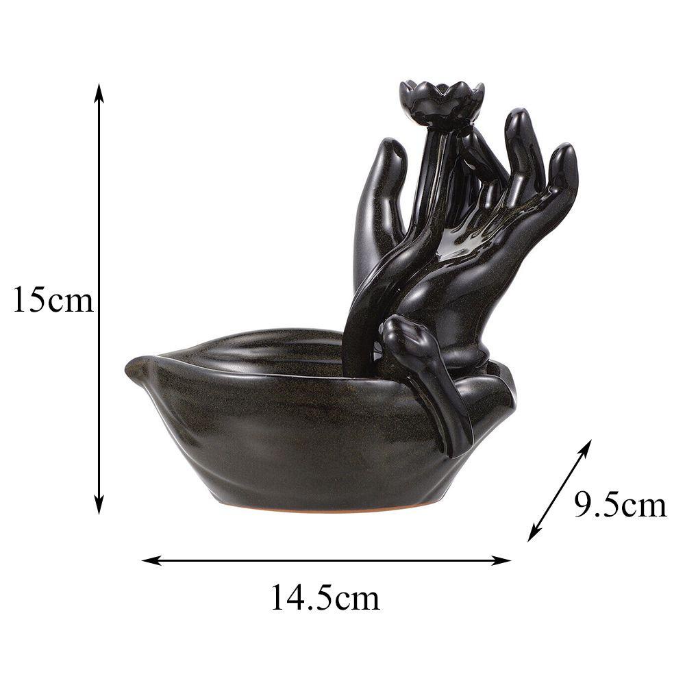 Solighter Backflow Incense Burner Kerajinan Tangan Ornamen Keramik Tempat Dupa