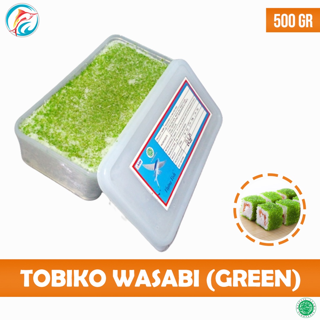 Tobiko Wasabi Hijau 500 gr  | Tobiko Telur Ikan Terbang | FLYING FISH ROE