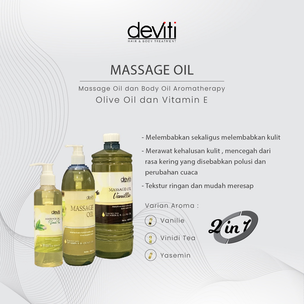 Deviti Massage Oil Yasmine Perawatan Tubuh Minyak Pijat Rileksasi 250Gr