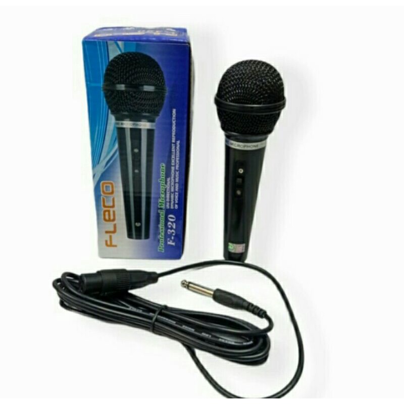 Cod Mix Microphone Fleco F-320 Mic karaoke suara Halus