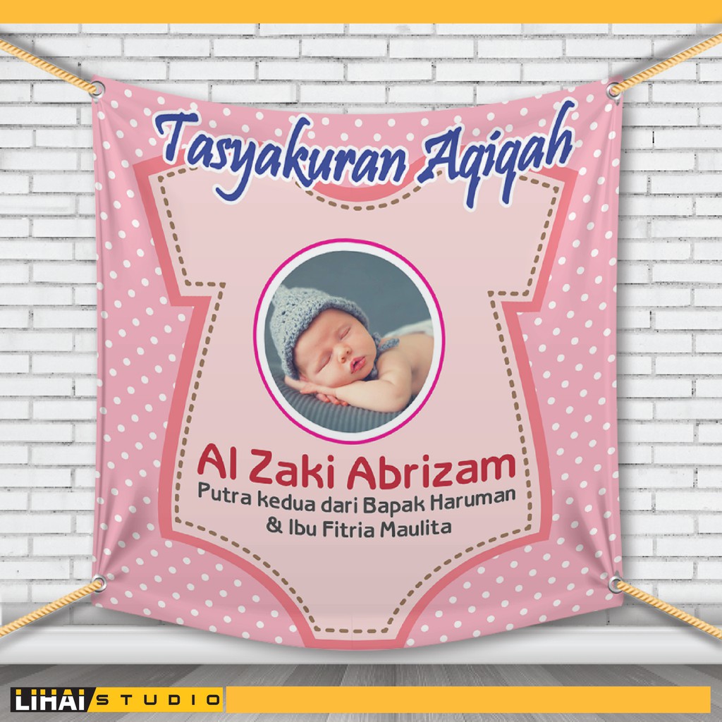 Backdrop Background Banner Spanduk Tasyakuran Aqiqah 003 Shopee Indonesia