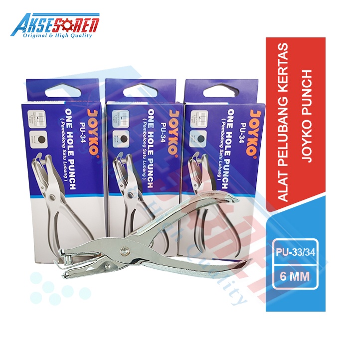 

ONE HOLE PUNCH JOYKO PU-34 / ALAT PEMBOLONG KERTAS MANUAL / TANG PELUBANG KERTAS SATU LUBANG / GEGEP PEMBOLONG KERTAS