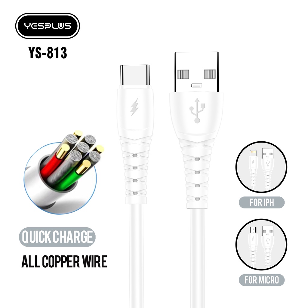 MIINII Kabel YS813-MICRO/YS814-TYPE-C/YS815 LIGHTING Kabel Data Super Murah