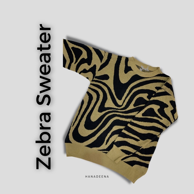 Sweater Rajut Wanita - Zebra Sweater - Sweater Rajut Motif