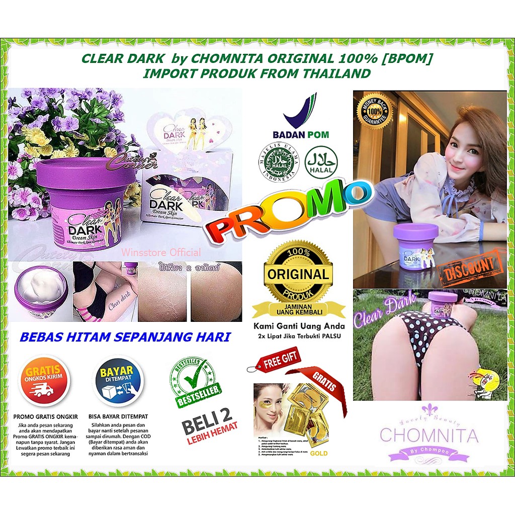 CLEAR DARK PEMUTIH KETIAK PEMUTIH BOKONG SELANGKANGAN CREAM PEMUTIH PANTAT IMPORT BPOM ORIGINAL