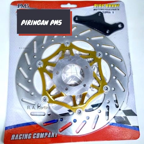 PIRINGAN CAKRAM DEPAN BULAT SUPRA X 125 KARISMA SET BREKET PM5 BAUT 5 LEBAR 30MM PNP SUPRA X