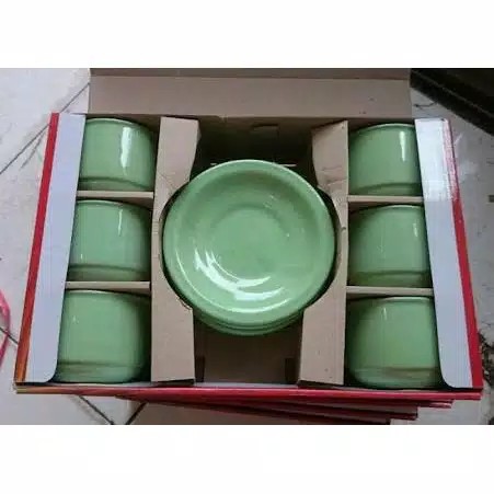 Cangkir set 12 pcs cup dan saucer / Gelas Cangkir lepek 1 set 12 pcs / Gelas Teh / Tea Set / Teaset 
