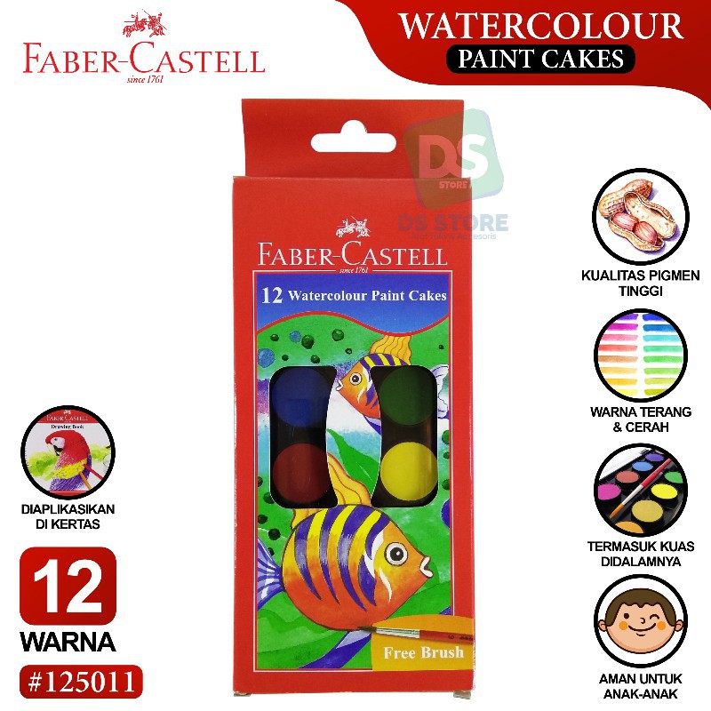  CAT  AIR  KUE Water Colour Paint Cakes FABER  CASTELL  