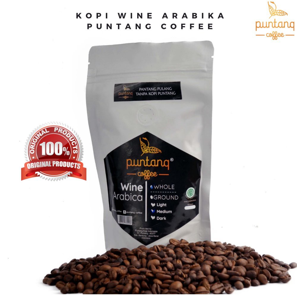 

Kopi Wine Arabika Puntang Coffee bubuk atau biji 250gr FRESH ROASTED Termurah