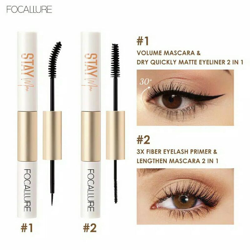 Jual (READY JATENG) FA160 Focallure 2 in 1 Maskara dan Eyeliner