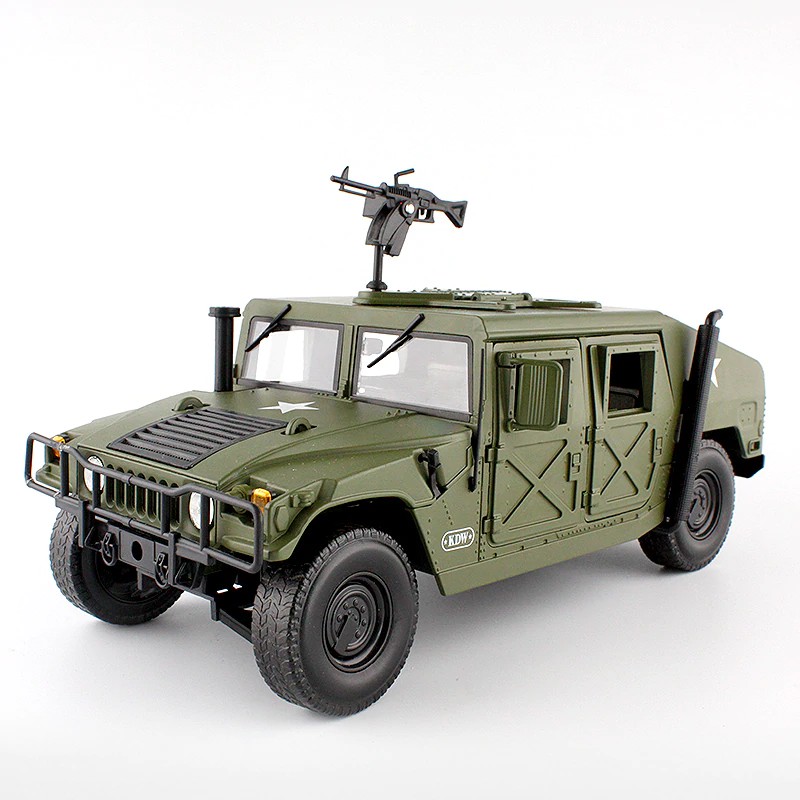 Import Alloy Diecast For Hummer Tactical Vehicle 1:18 Military Armored Car Diecast Model with 5