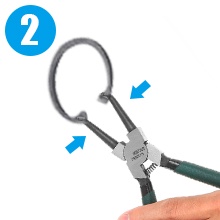 Set Tang Cincin Snap 7 inci TugasBerat Kit Tang Circlip Internal / Eksternal dengan Tang Pegas Pegas Presisi Rahang Bengkok Lurus untuk Penahan Ring Remover