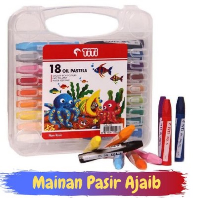 

Crayon Titi oil pastel 18 warna