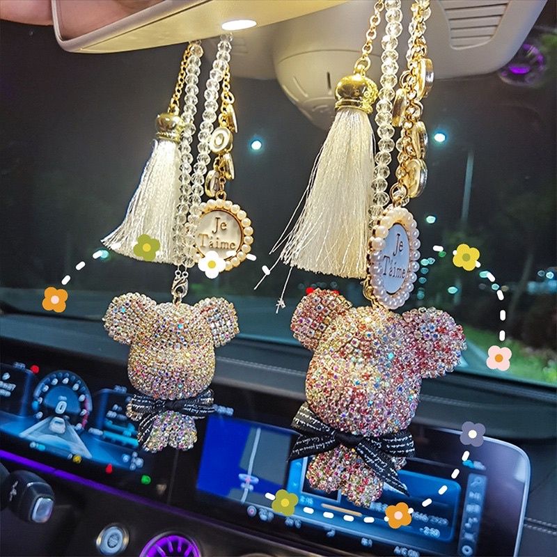 gantungan spion mobil mini   bear beruang Gatungan Spion BearBrick Bear Crystal  Parfum Parfume Pewangi Kapulp