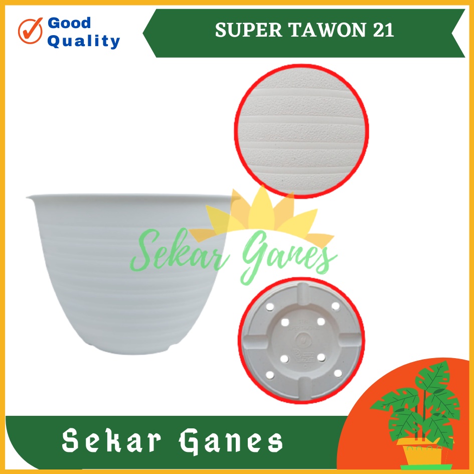 POT SUPER TAWON 21 CM PLASTIK 21CM VAS POT BUNGA TAWON