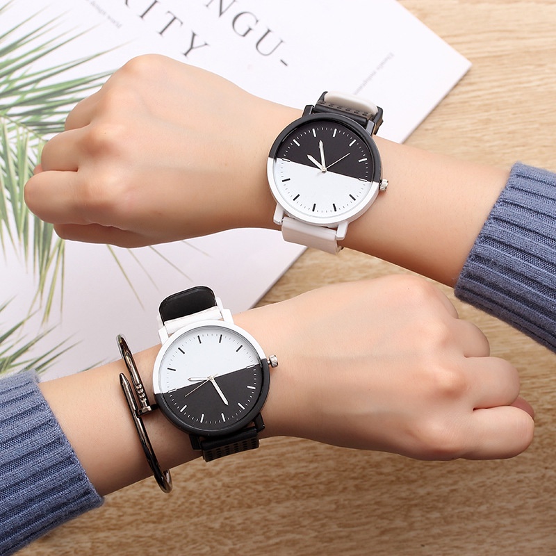 Jam Tangan Couple A0002 Korean Fashion Simple Couple Watch