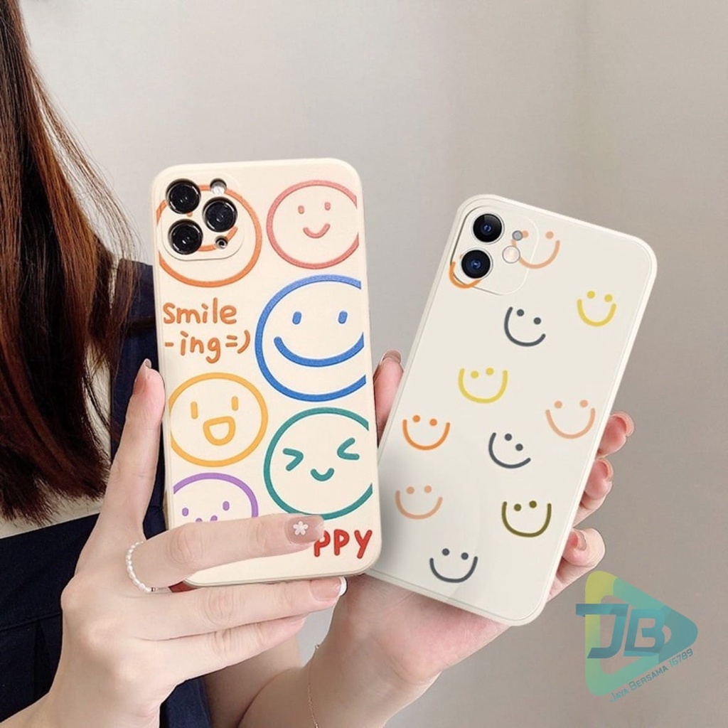 SOFTCASE MACARON PELINDUNG KAMERA CUSTOM SMILE OPPO VIVO SAMSUNG REALME XIAOMI IPHONE INFINIX FOR ALL TYPE JB5861