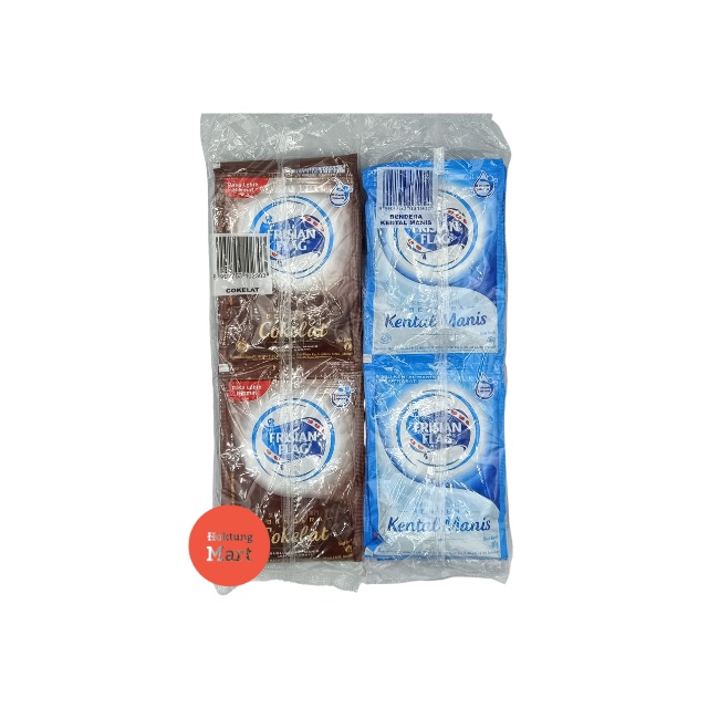 

Frisian Flag Susu Bendera Susu Kental Manis Sachet Coklat / Vanila 6s