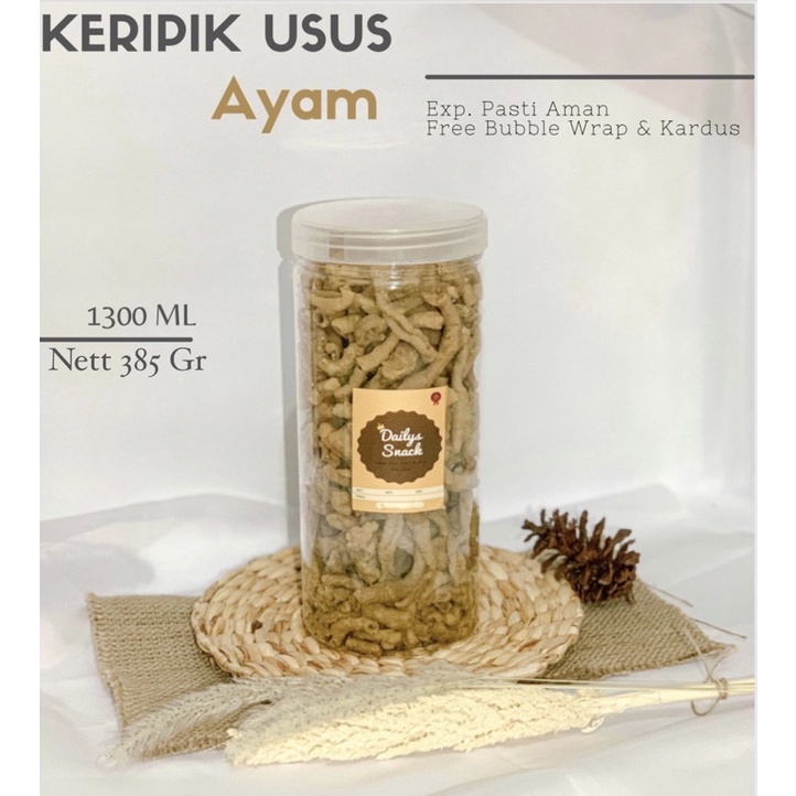

SNACK KILOAN / MAKANAN RINGAN TOPLES - KERIPIK USUS AYAM 385 GRAM