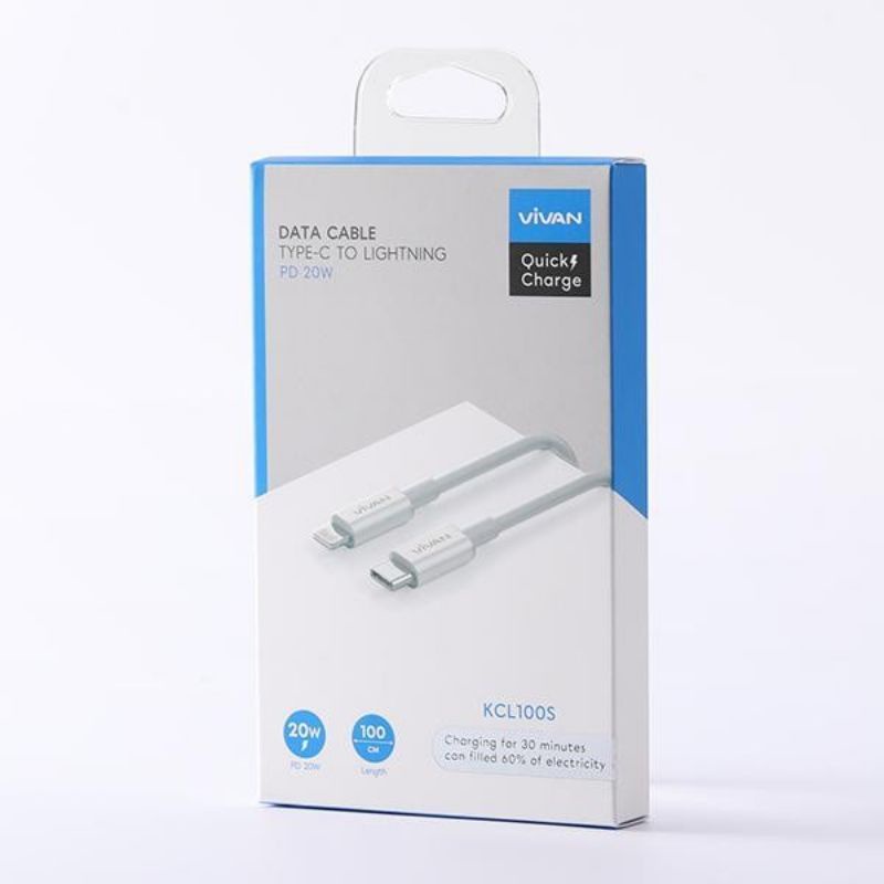 [VIVAN K-CL] Kabel Data Type C To Lightning Support PD Fast Charging 20W For XR XS MAX/ 11 PRO MAX/ 12 PRO MAX/ 13 PRO MAX/ 14 PLUS [KC-L]