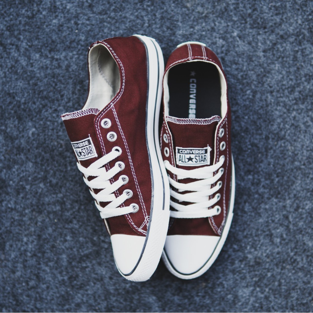 Sepatu Pria/Wanita Converse Allstar Pendek Maroon Kasual Sneakers Bertali /Sekolah/Kuliah/Murah