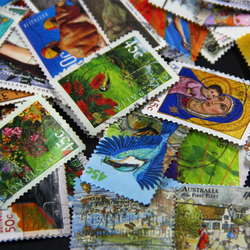 

IMPORT 100 PCS/Lot No Repeat Australian Postage Stamps Collections From Australia PostMark Stamp