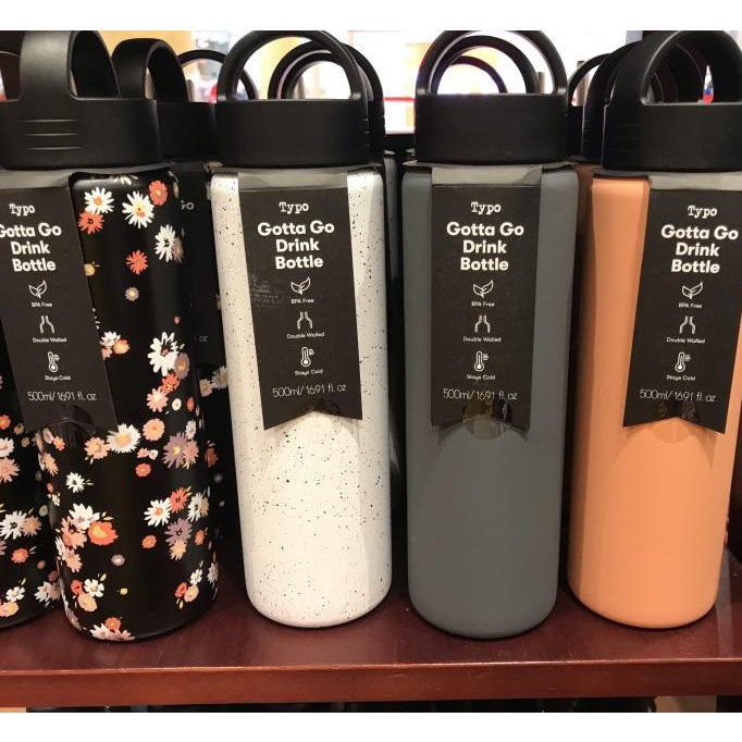 Typo Gotta Go Drink Bottle 500ml botol minum tumbler stainless steel