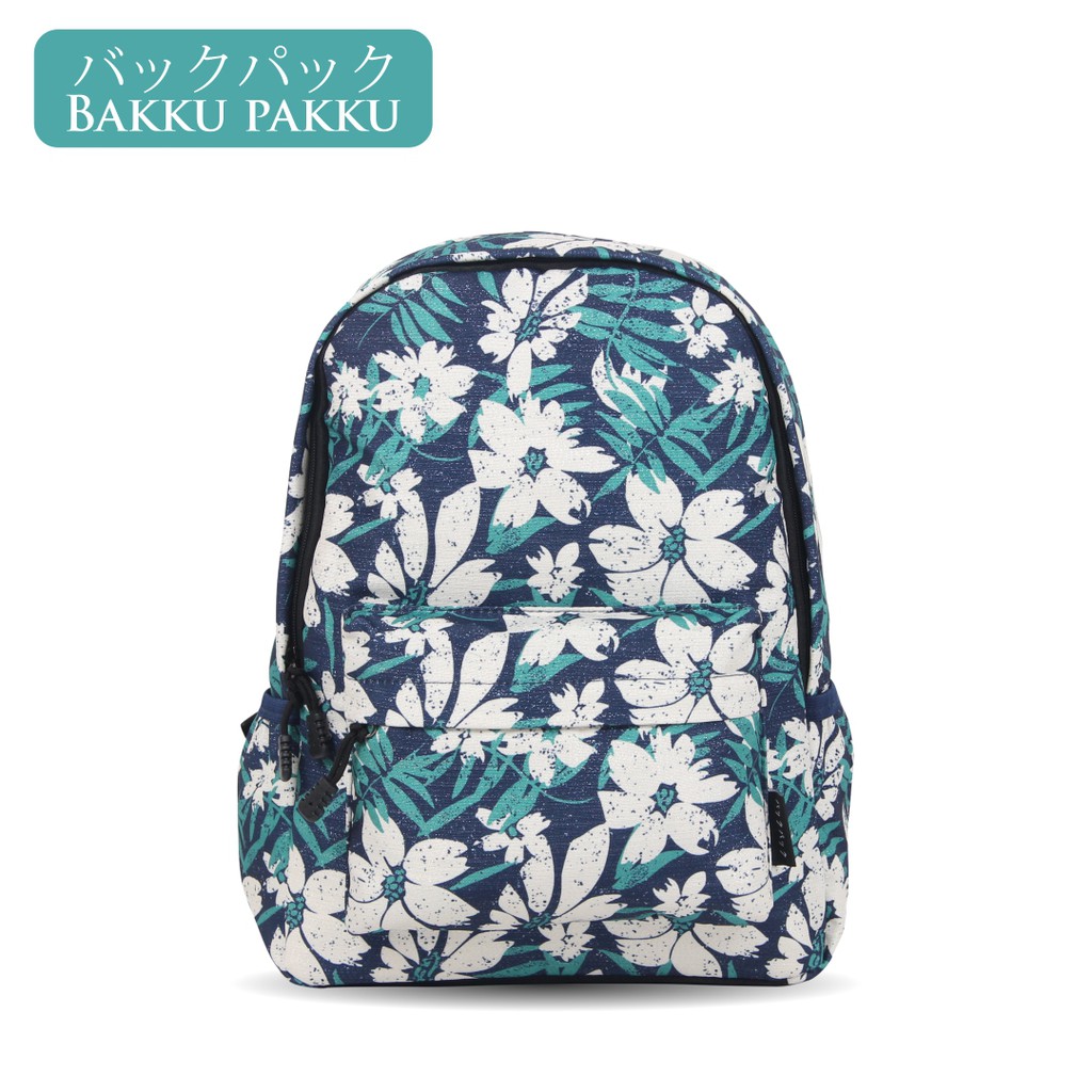 [KLIKTAS] Tas Ransel Wanita Laptop Backpack Printing Bunga CC125 / Ransel sekolah Kuliah Kerja