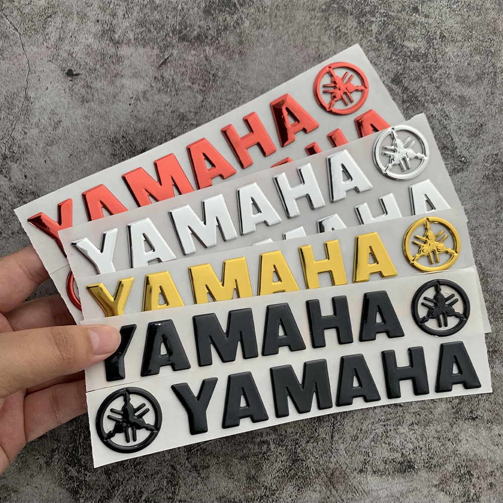 2pcs Stiker Logo Yamaha 3D Bahan Resin Untuk Dekorasi Fender Tanki Motor Yamaha X-MAX NMAX 125 250 400