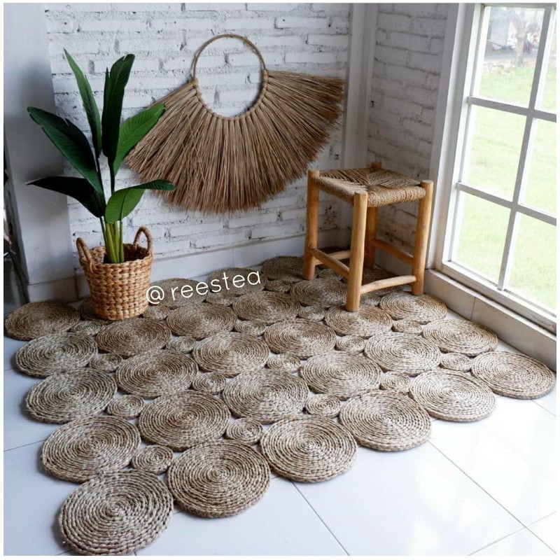 Karpet mendong kotak kode KB/ rug anyam