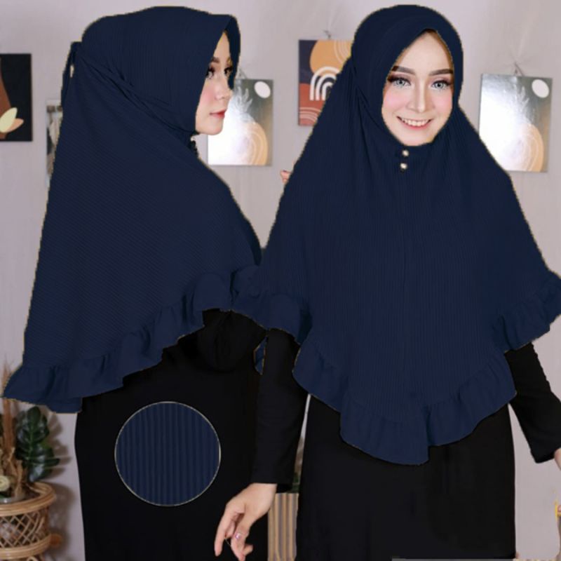 bergo tali hijab jilbab instan kerudung tali instan maryam plisket