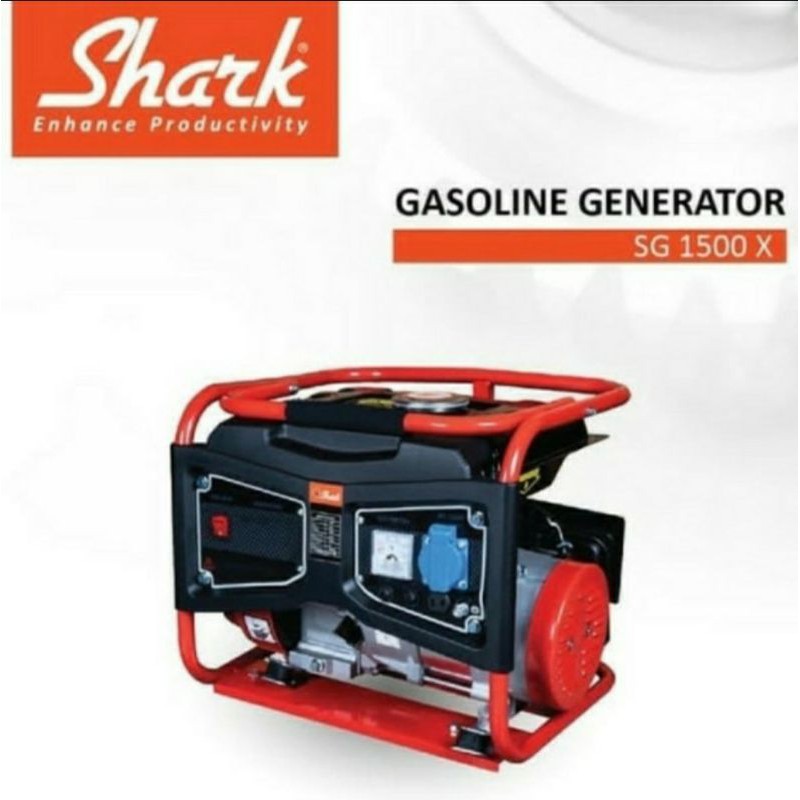 Genset Bensin 4 Tak 1000 Watt Shark SG 1500 X