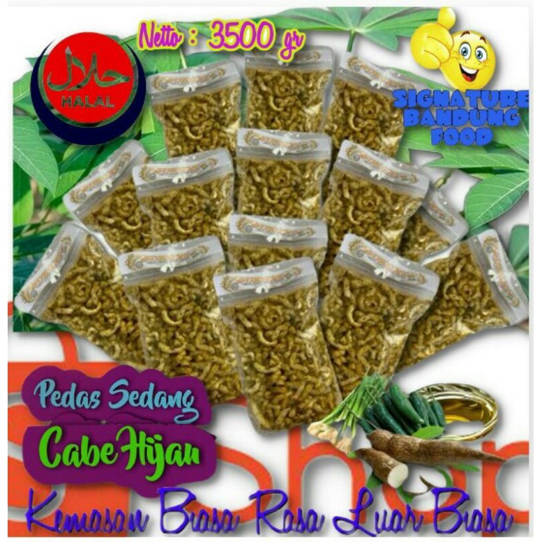 

3.5 Kg KASOHOR GURILEM Mantap Khas Bandung - Rasa Pedas Sedang Cabe HIJAU